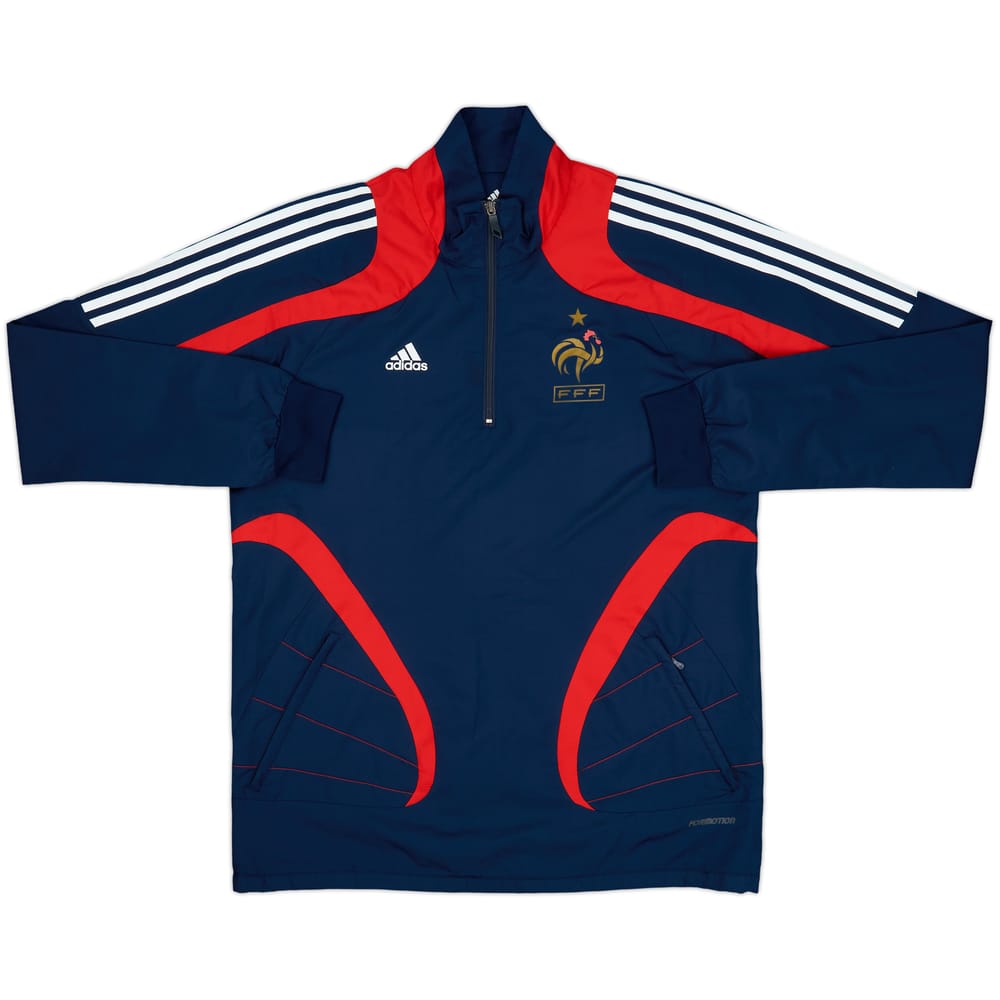 2007-08 France Player Issue adidas Formotion 1/4 Zip Drill Top - 8/10 - (M)