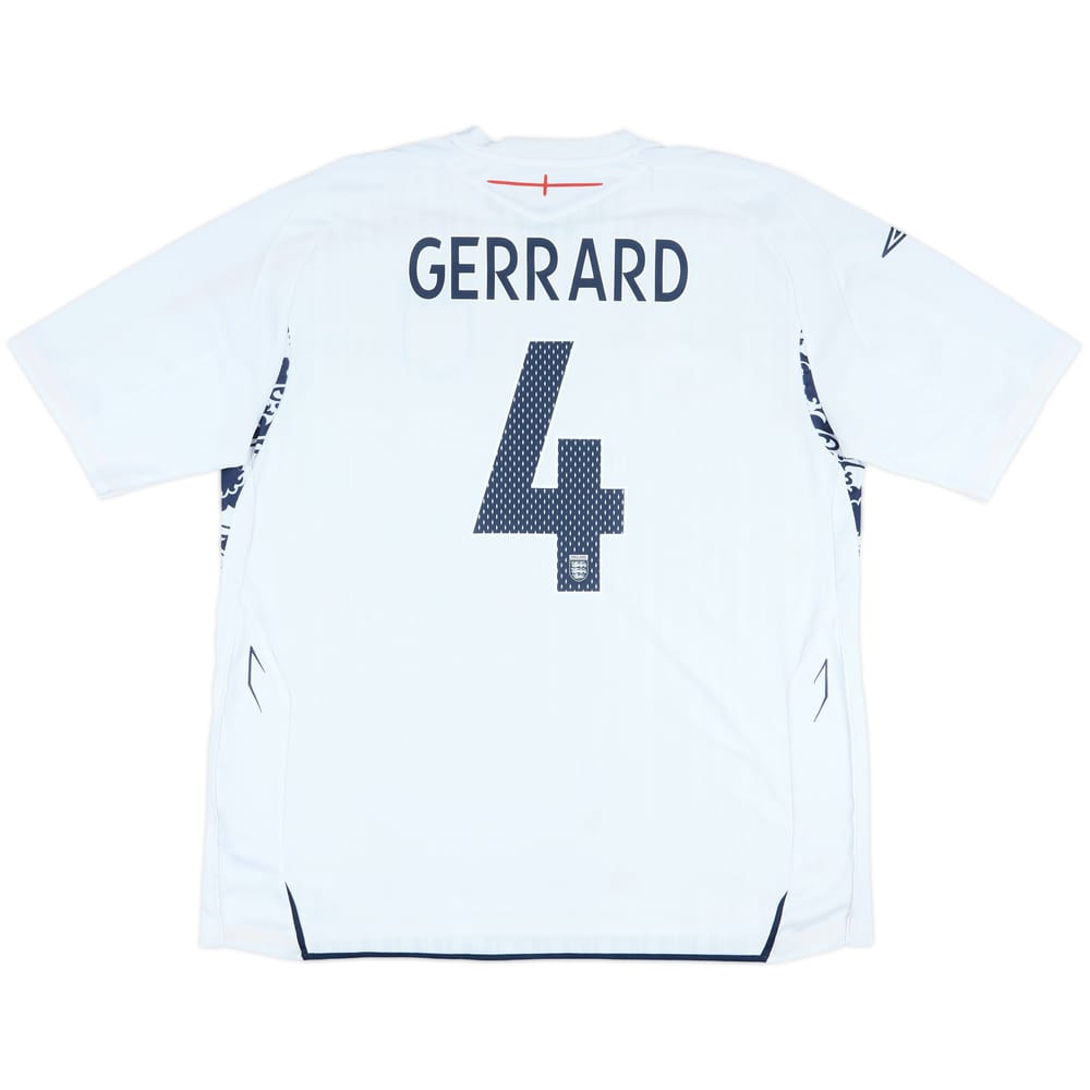 2007-09 England Home Shirt Gerrard #4 - 5/10 - (3XL)