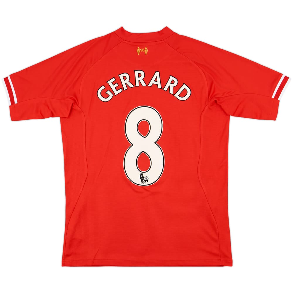 2013-14 Liverpool Home Shirt Gerrard #8 - 8/10 - (M)