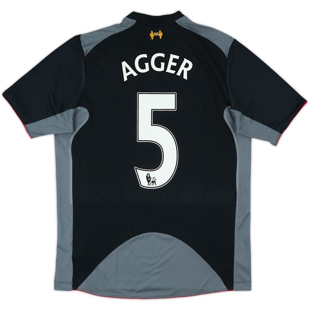 2012-13 Liverpool Away Shirt Agger #5 - 9/10 - (M)