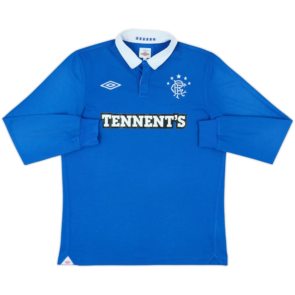 2010-11 Rangers Home L/S Shirt - 9/10 - (M)