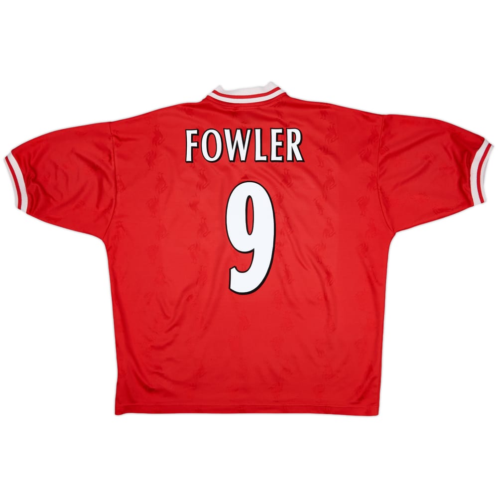 1996-98 Liverpool Home Shirt Fowler #9 - 6/10 - (XL)