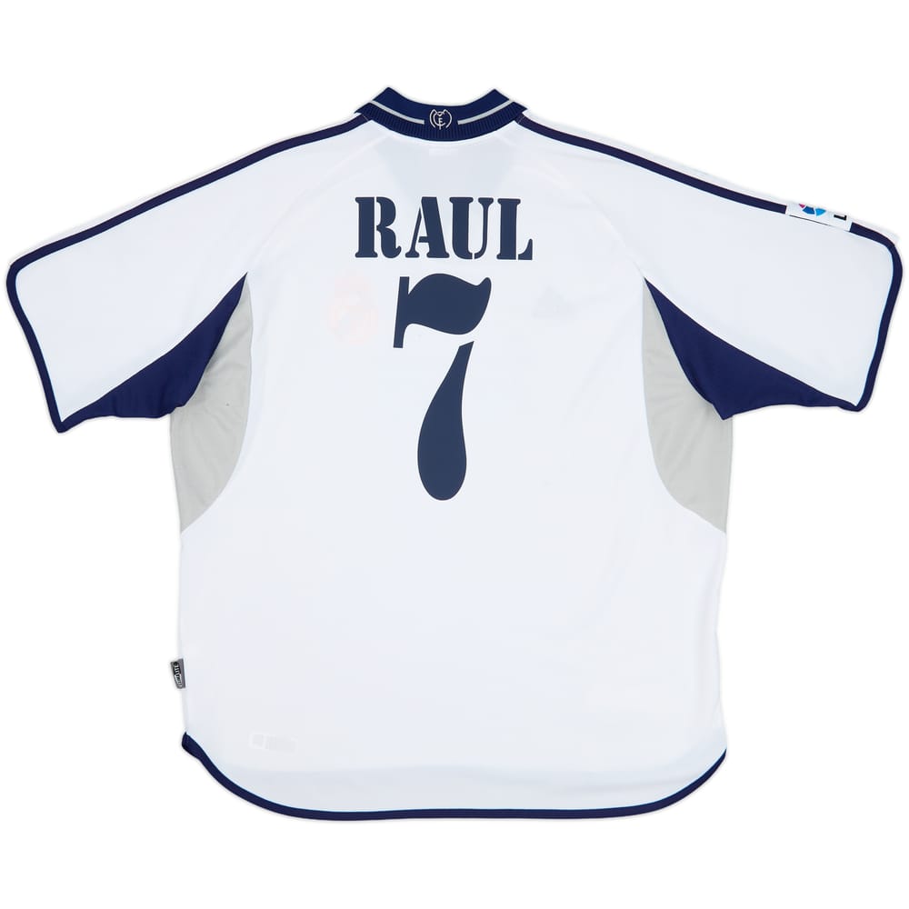 2000-01 Real Madrid Home Shirt Raul #7 - 8/10 - (XL)