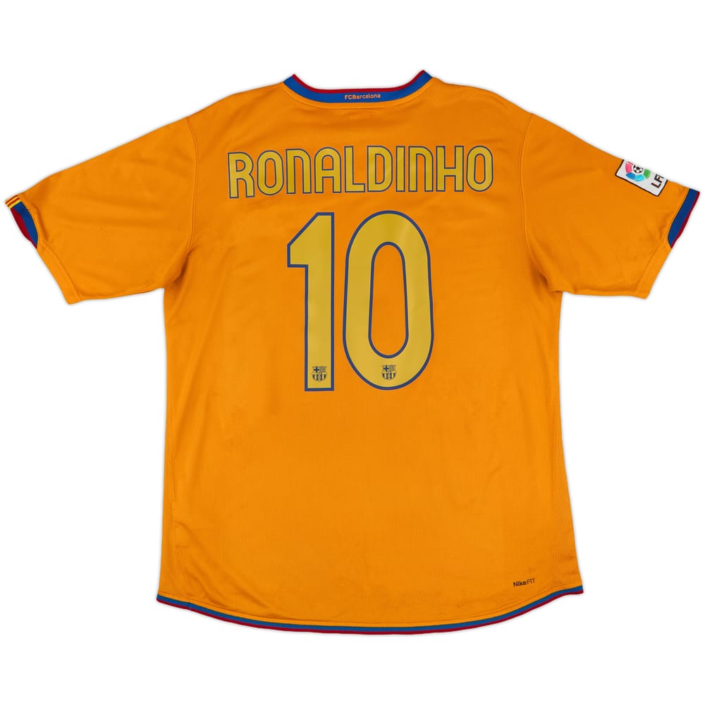 2006-08 Barcelona Away Shirt Ronaldinho #10 - 6/10 - (L)
