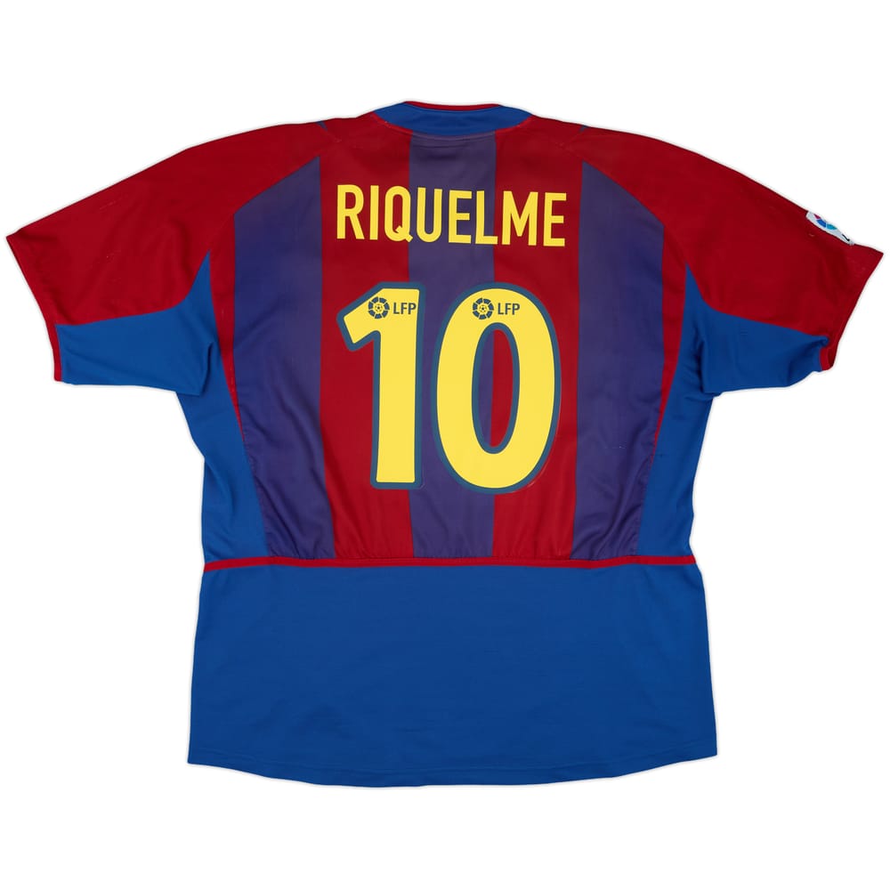2002-03 Barcelona Home Shirt Riquelme #10 - 7/10 - (XL)