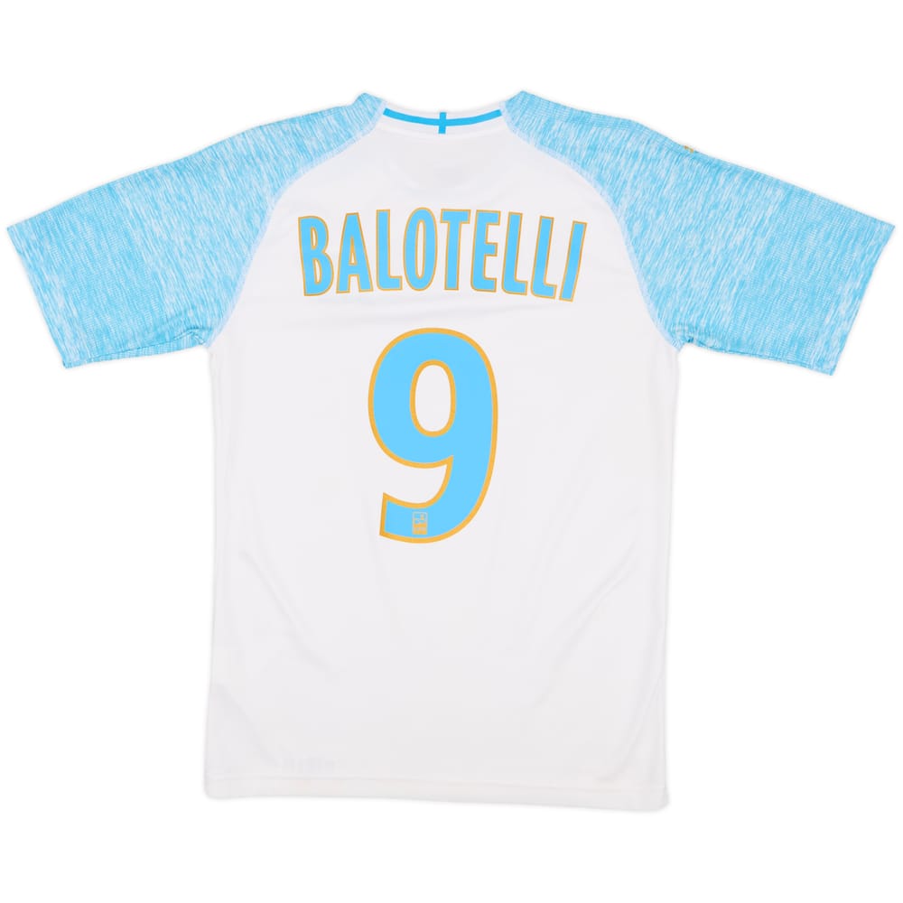 2018-19 Olympique Marseille Home Shirt Balotelli #9 - 10/10 - (XS)