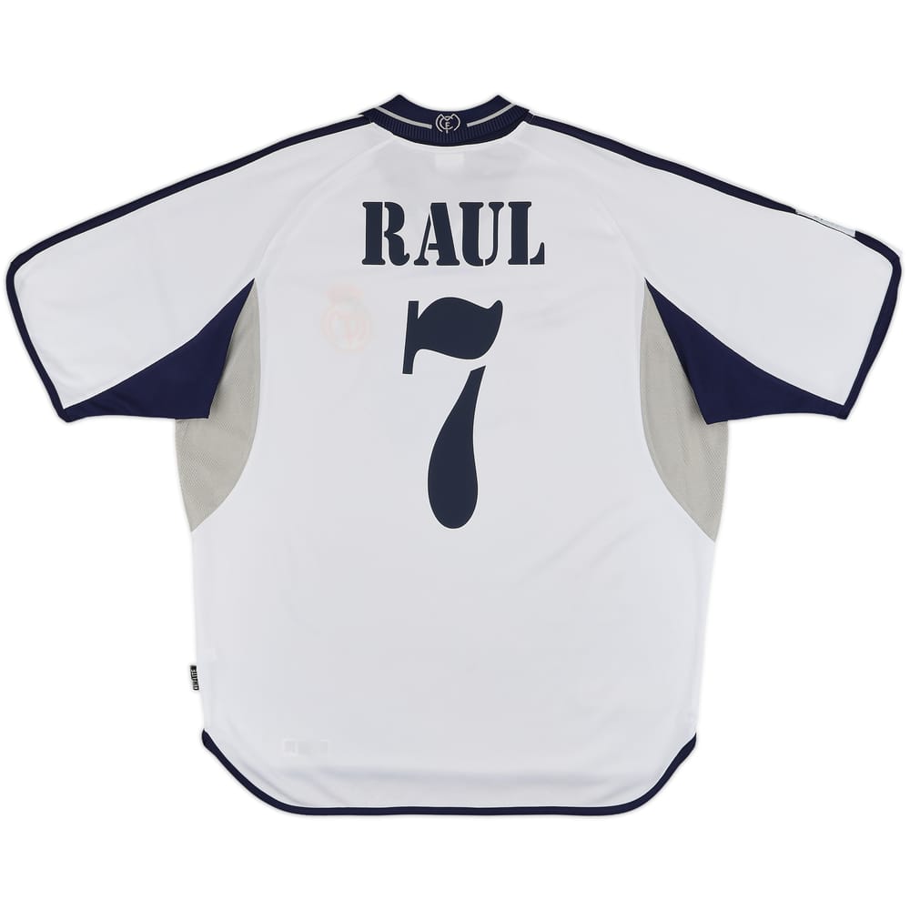 2000-01 Real Madrid Home Shirt Raul #7 - 8/10 - (L)