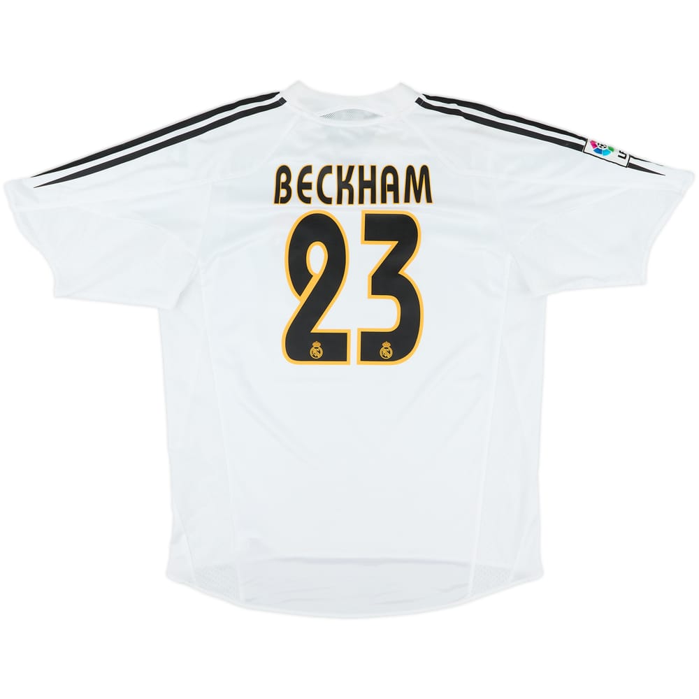 2004-05 Real Madrid Home Shirt Beckham #23 - 9/10 - (L)
