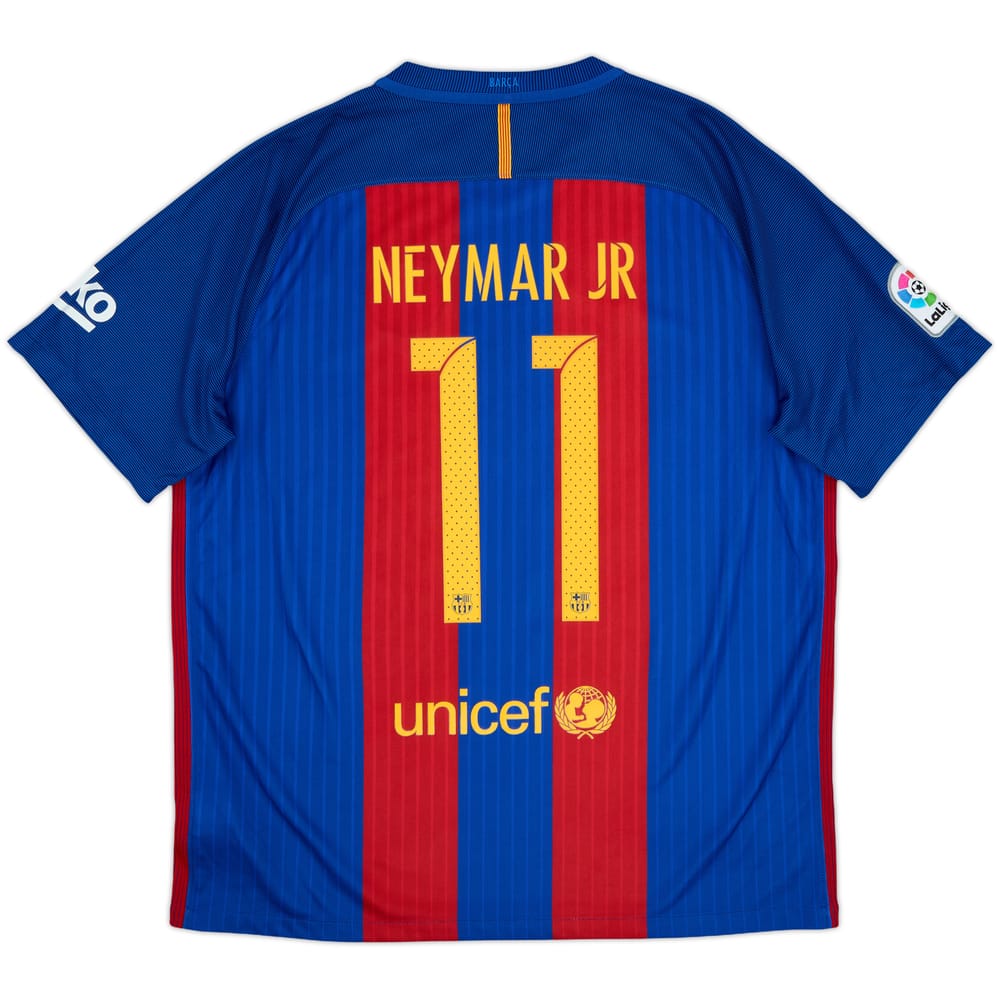 2016-17 Barcelona Home Shirt Neymar Jr #11 - 8/10 - (XL)
