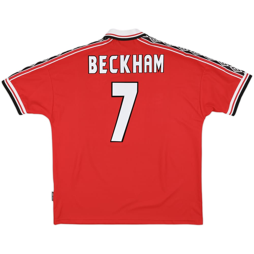 1998-00 Manchester United Home Shirt Beckham #7 - 9/10 - (XXL)