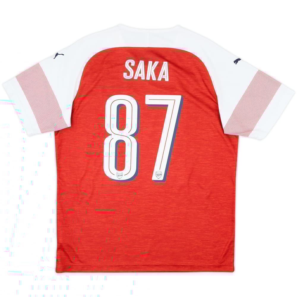 2018-19 Arsenal Home Shirt Saka #87 - 8/10 - (L)
