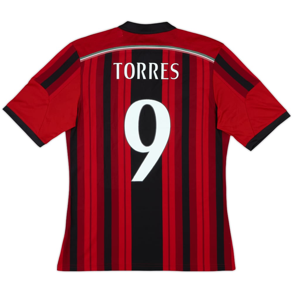 2014-15 AC Milan Home Shirt Torres #9 - 8/10 - (M)