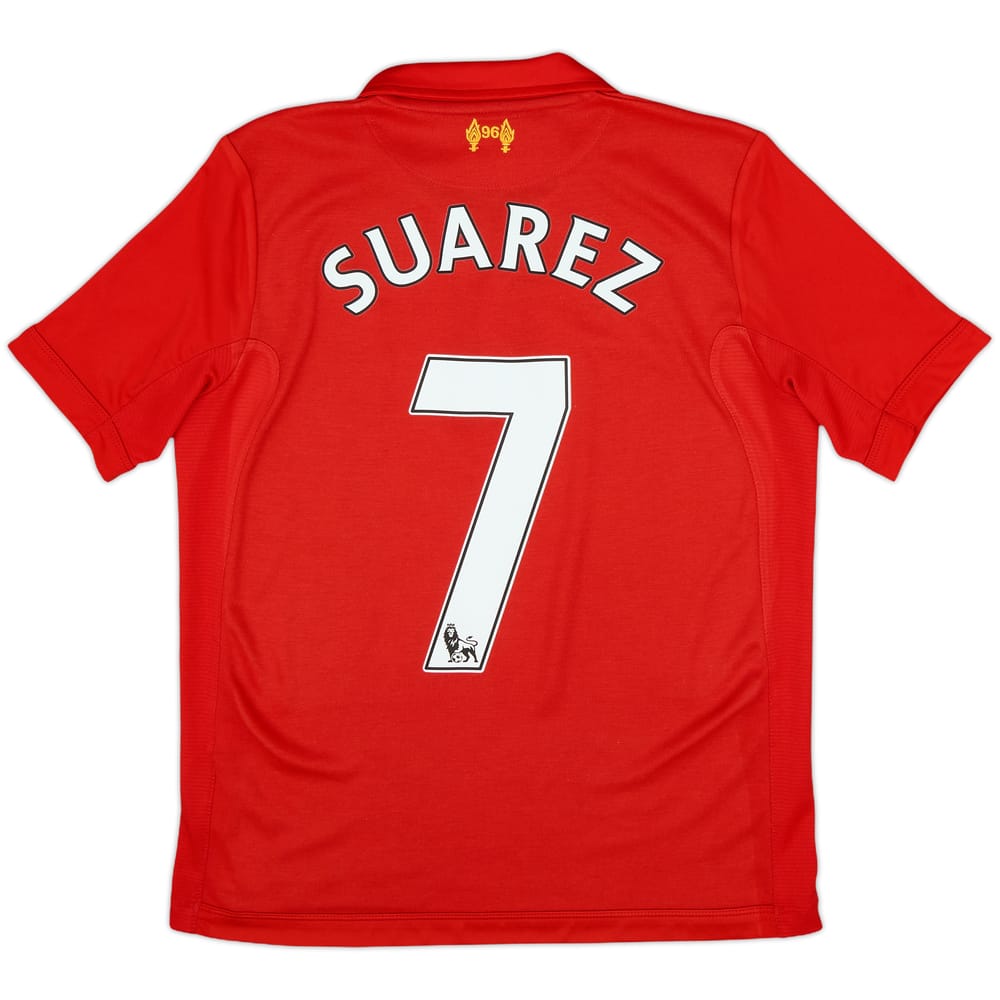 2012-13 Liverpool Home Shirt Suarez #7 - 8/10 - (L.Boys)