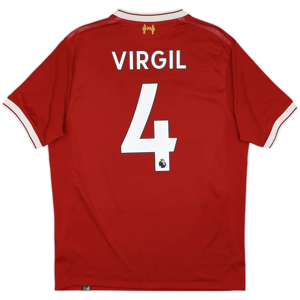 2017-18 Liverpool 125 Years Home Shirt Virgil #4 - 7/10 - (M)