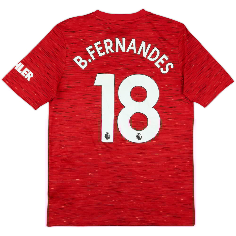 2020-21 Manchester United Home Shirt B.Fernandes #18 - 5/10 - (XL.Boys)
