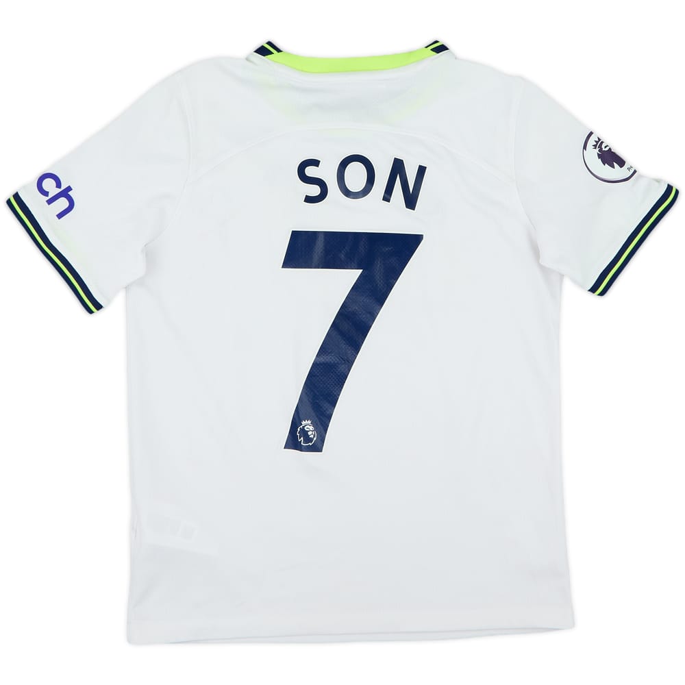 2022-23 Tottenham Home Shirt Son #7 - 5/10 - (L.Boys)
