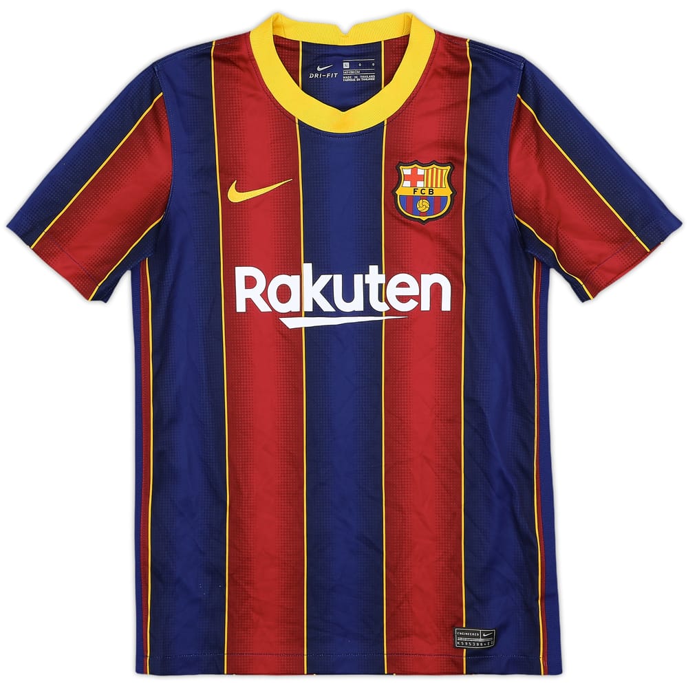 2020-21 Barcelona Home Shirt - 8/10 - (L.Boys)