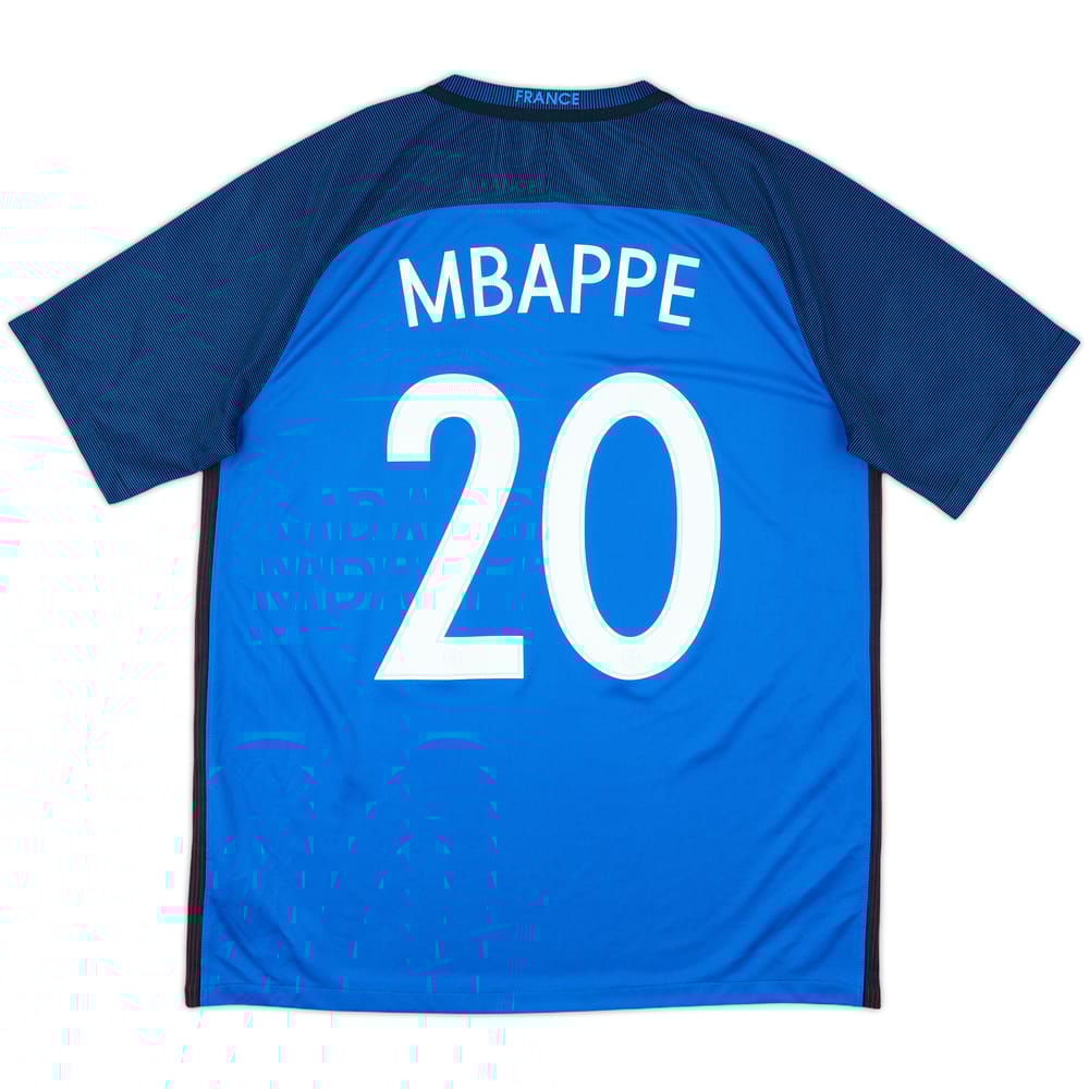 2016-17 France Home Shirt Mbappe #20 - 10/10 - (L)