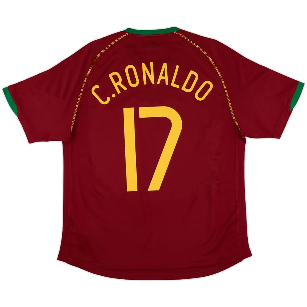 2006-08 Portugal Home Shirt Figo #7 - 8/10 - (L)