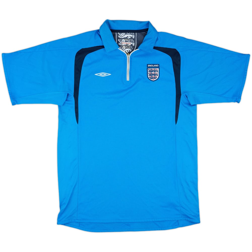 2006-07 England Umbro 1/4 Zip Polo Shirt - 8/10 - (L)