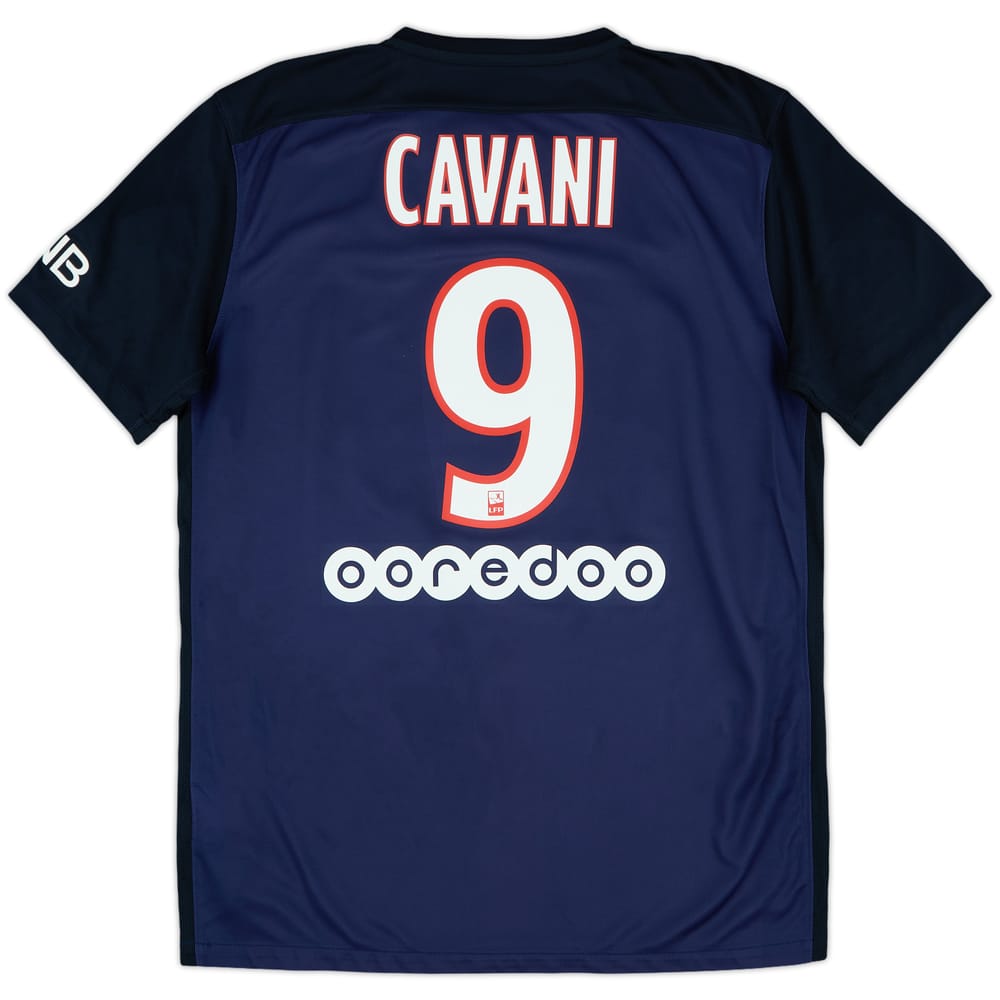 2015-16 Paris Saint-Germain Home Shirt Cavani #9 - 7/10 - (M)