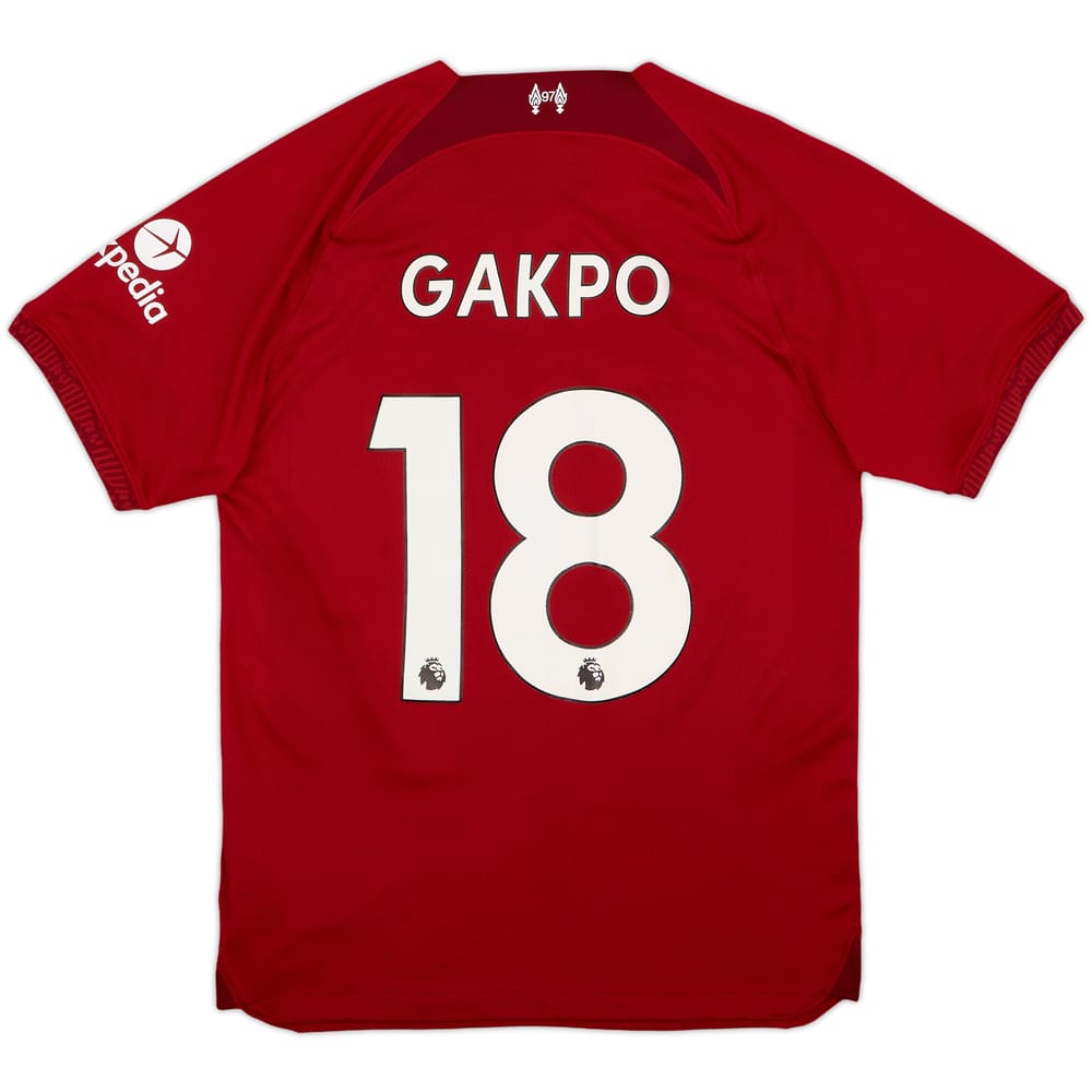 2022-23 Liverpool Home Shirt Gakpo #18 - 9/10 - (S)