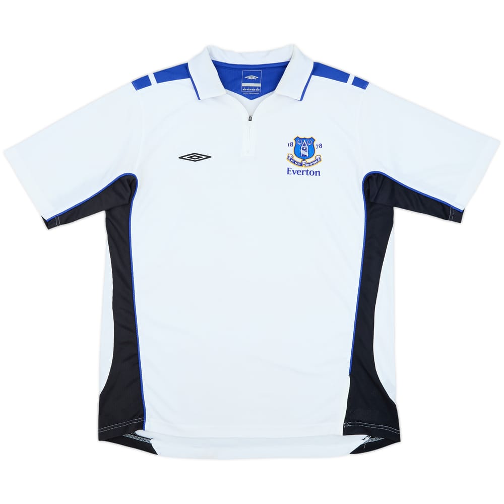 2005-06 Everton Umbro 1/4 Zip Polo Shirt - 8/10 - (L)