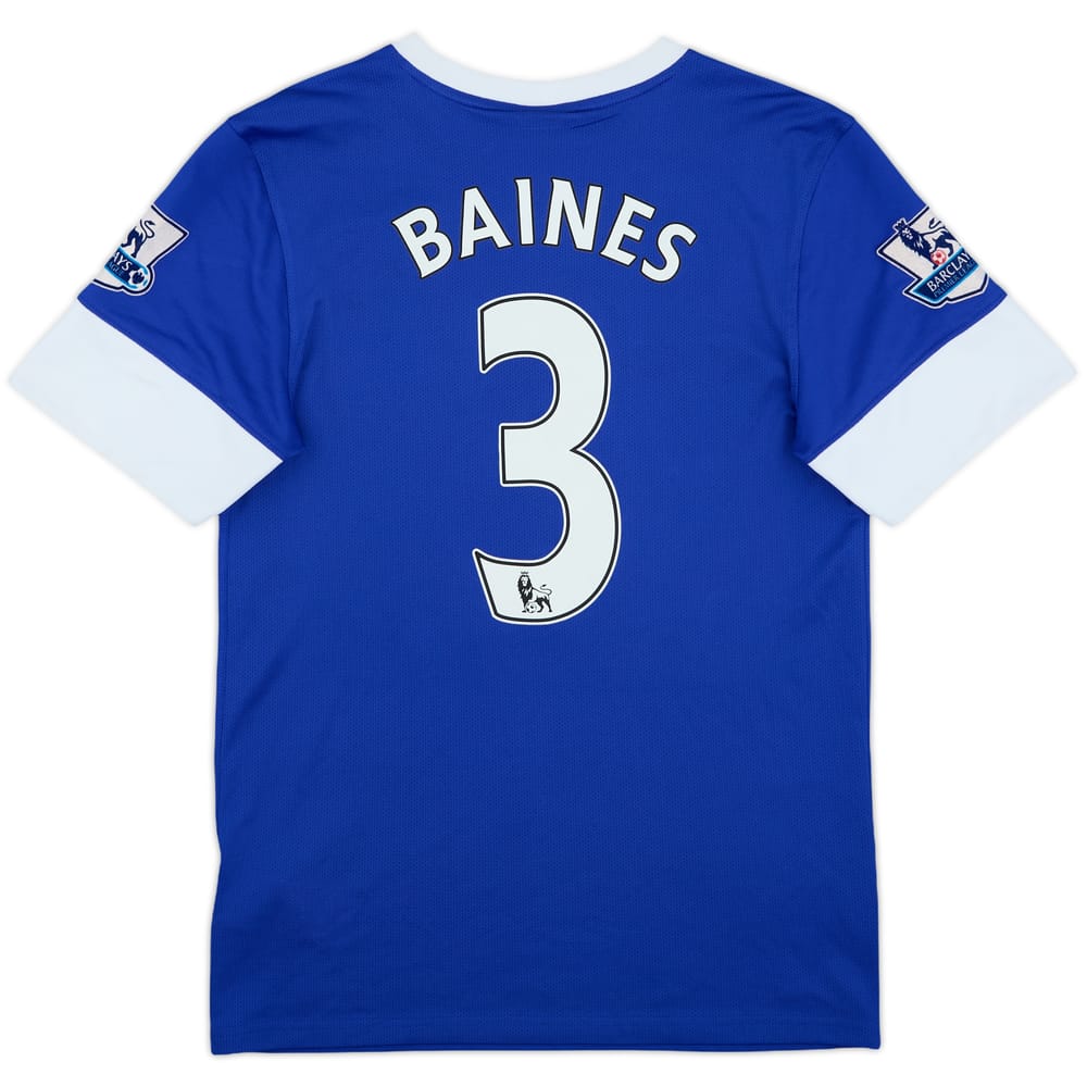 2012-13 Everton Home Shirt Baines #3 - 7/10 - (S)