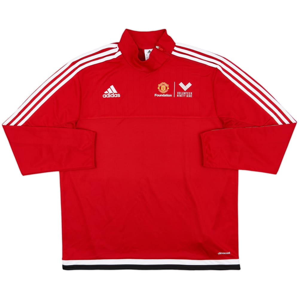 2015-16 Manchester United Foundation adidas 1/4 Zip Drill Top - 9/10 - (XL)