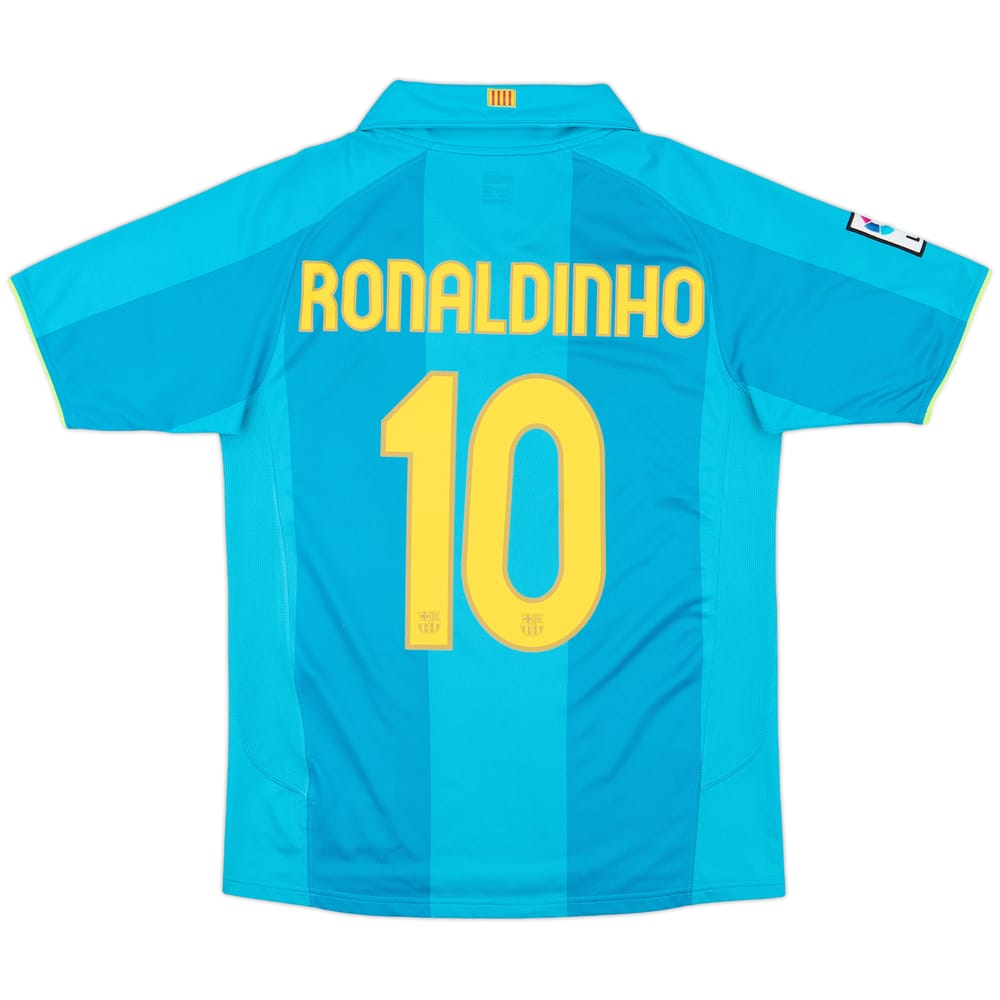2007-09 Barcelona Away Shirt Ronaldinho #10 - 8/10 - (S)