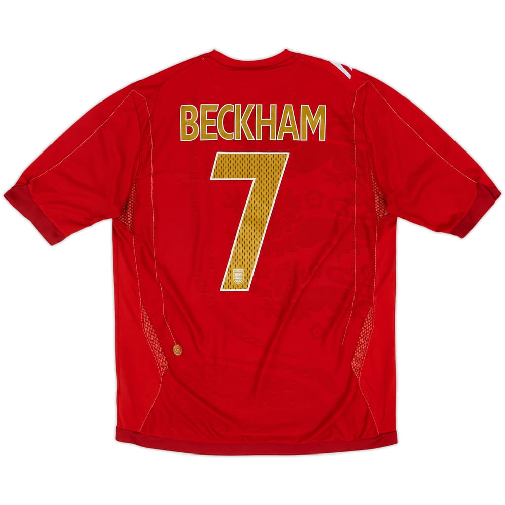 2006-08 England Away Shirt Beckham #7 - 5/10 - (M)