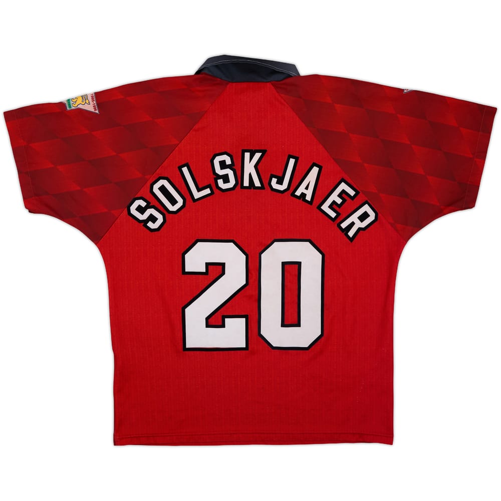 1996-98 Manchester United Home Shirt Solskjaer #20 - 6/10 - (M)