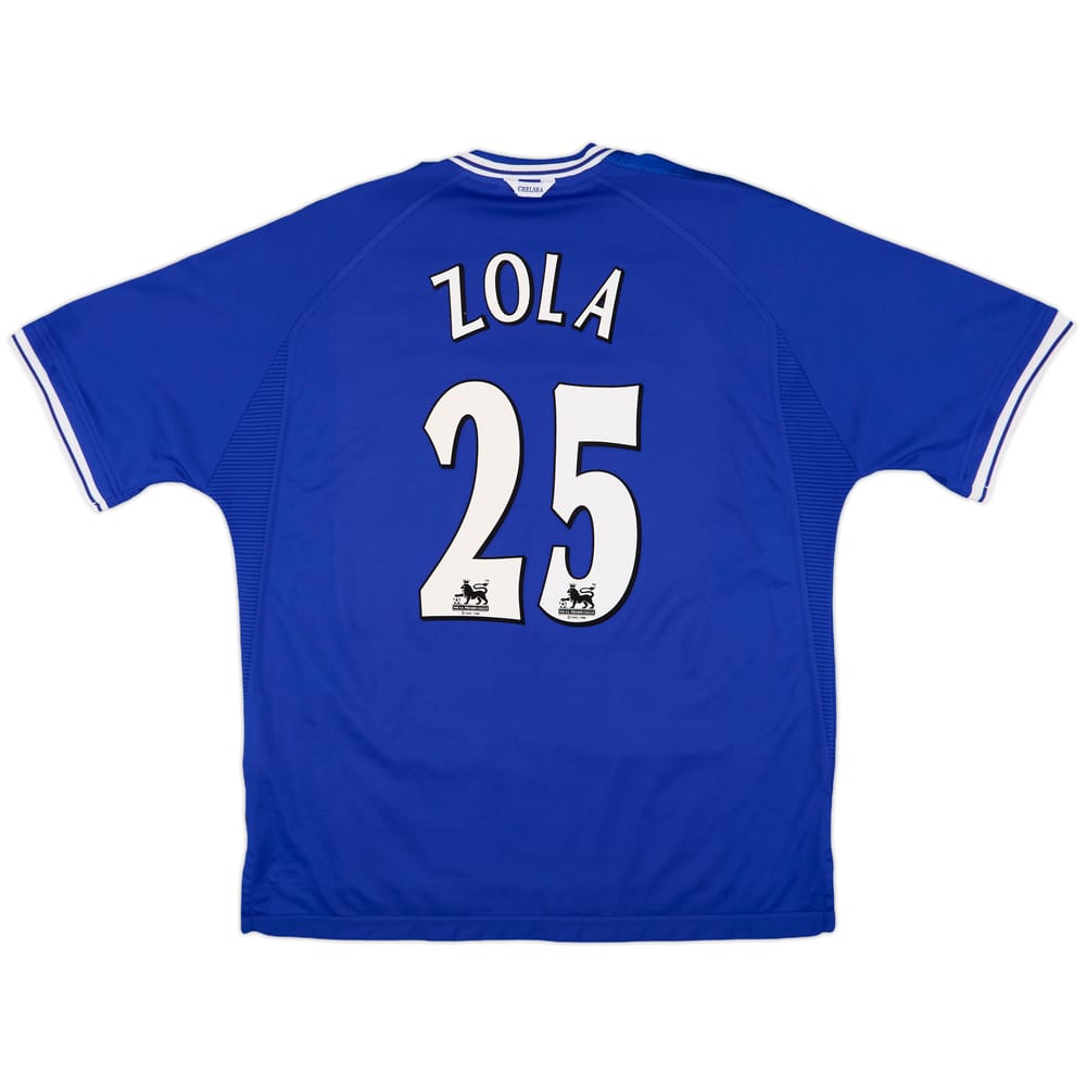 1999-01 Chelsea Home Shirt Zola #25 - 10/10 - (XXL)