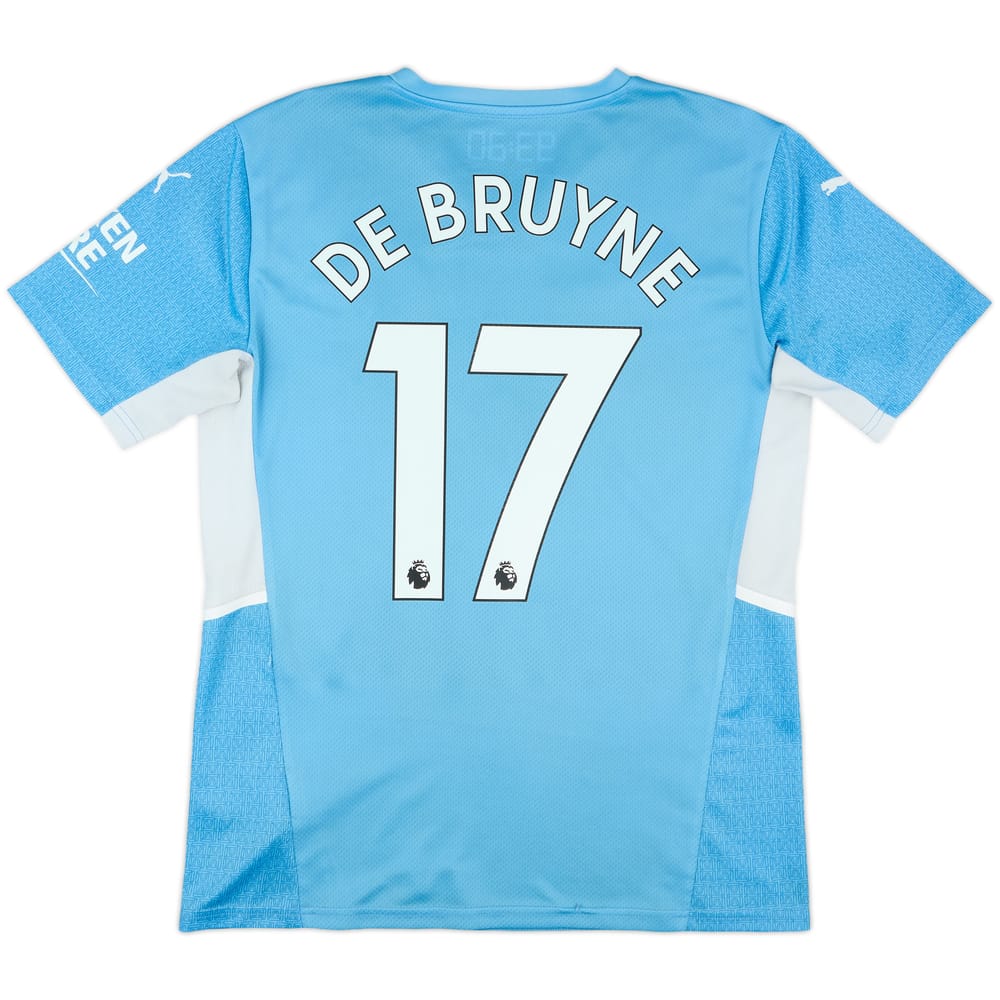 2021-22 Manchester City Home Shirt De Bruyne #17 - 8/10 - (M)