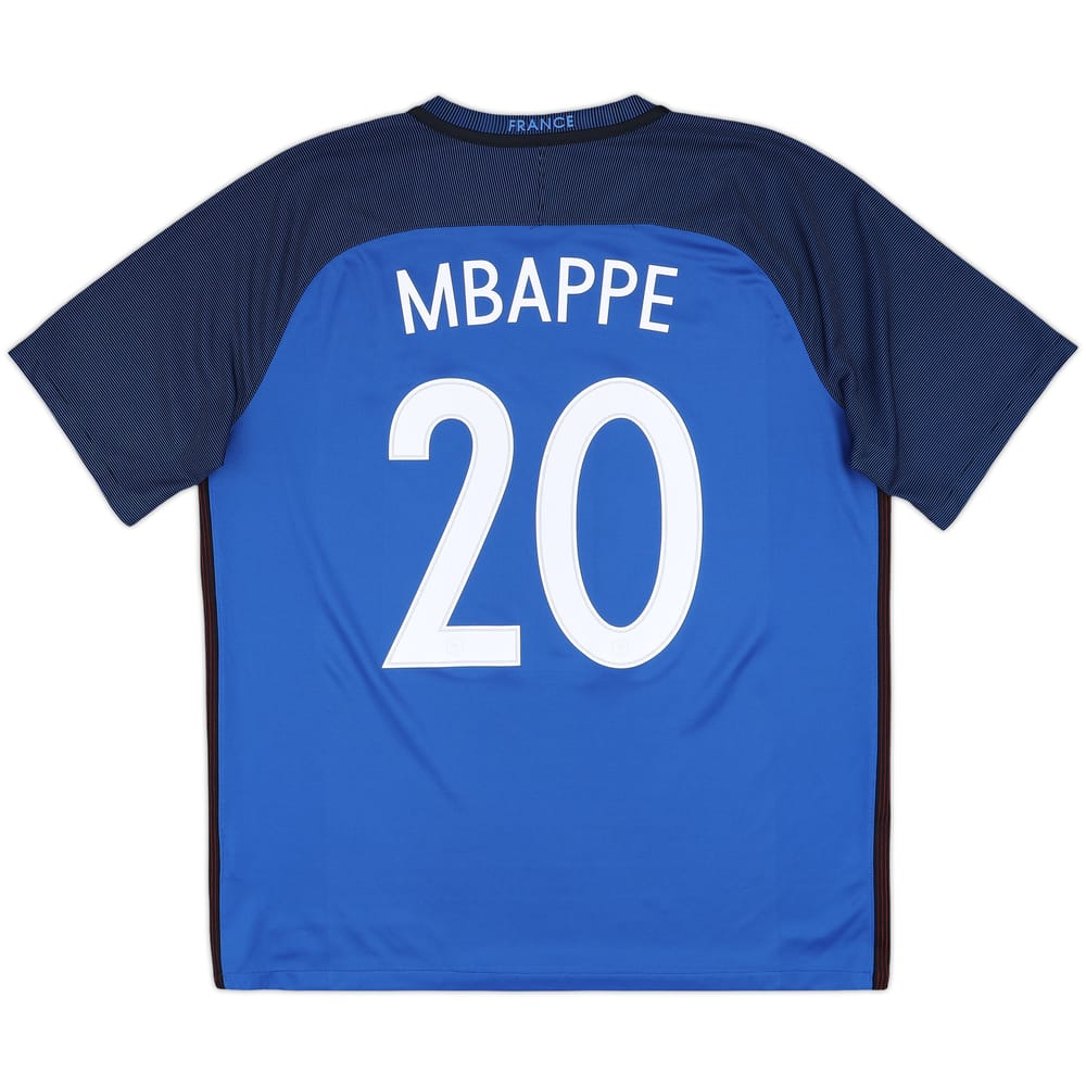 2016-17 France Home Shirt Mbappe #20 - 8/10 - (XL)