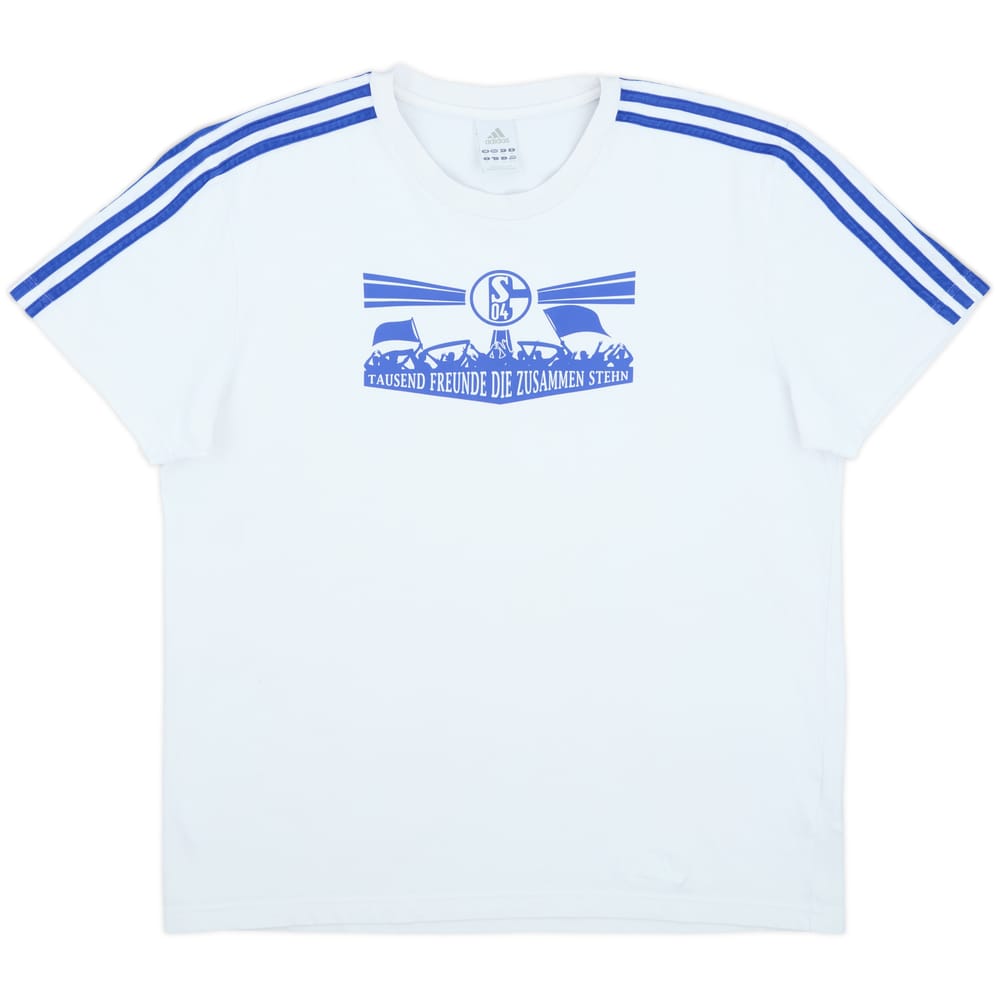 2011-12 Schalke adidas Cotton Tee - 9/10 - (XL)