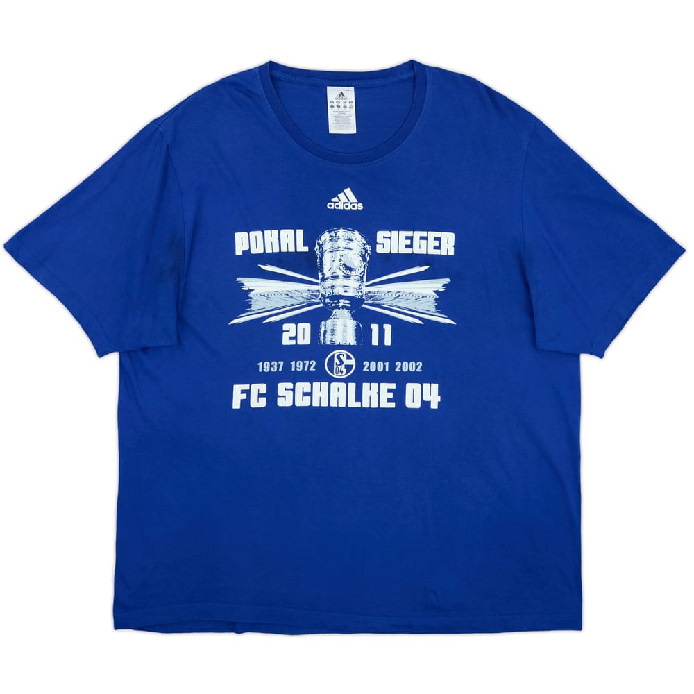 2010-11 Schalke adidas &#039;Pokal Sieger&#039; Graphic Tee - 7/10 - (XL)
