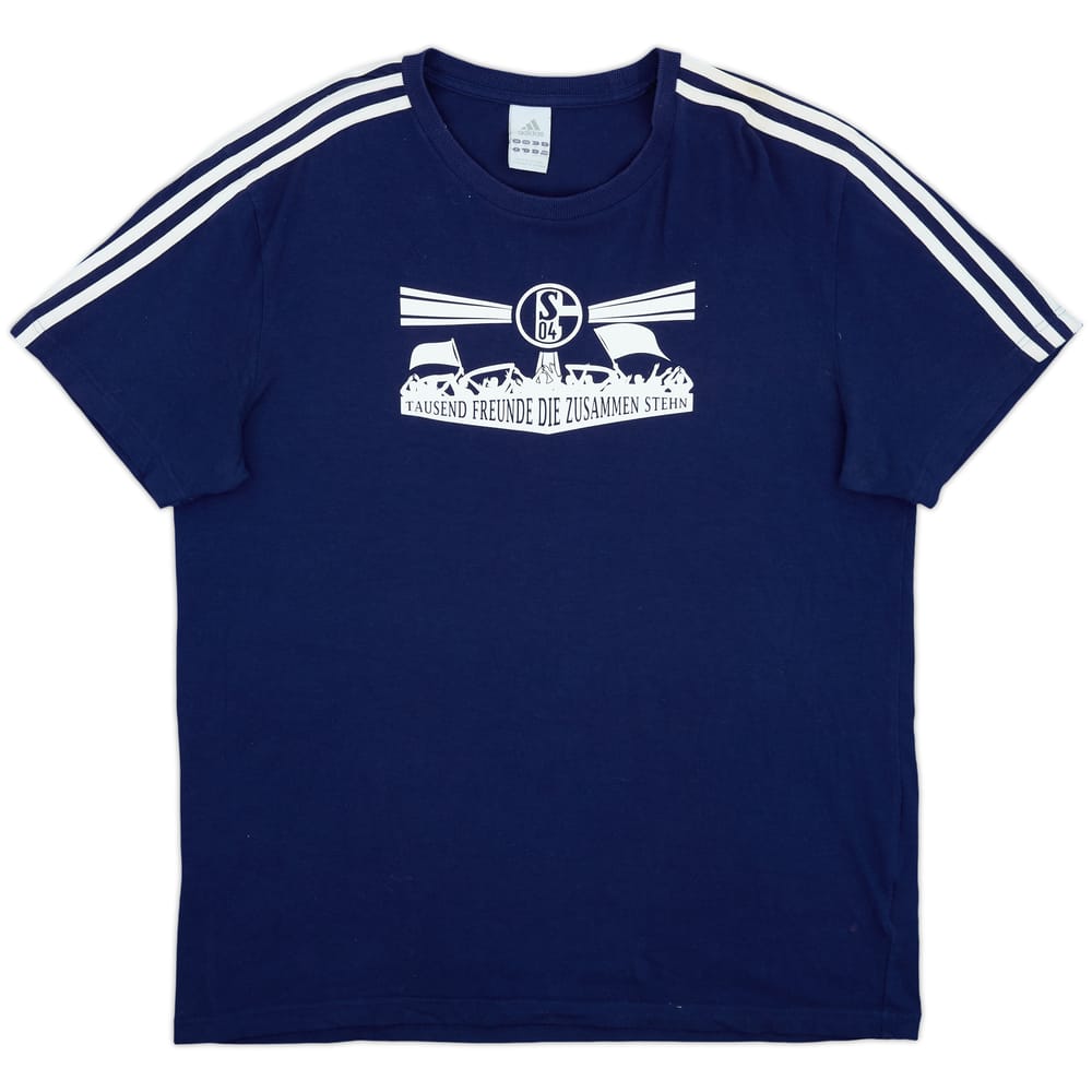 2011-12 Schalke adidas Cotton Tee - 9/10 - (XL)