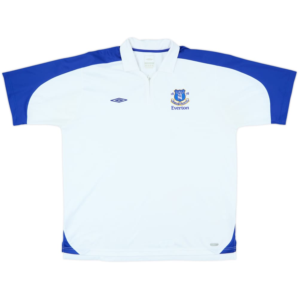 2004-05 Everton Umbro 1/4 Zip Polo Shirt - 8/10 - (XXL)