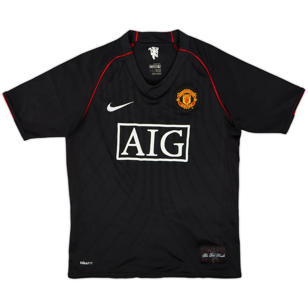 2007-08 Manchester United Away Shirt - 5/10 - (L.Boys)