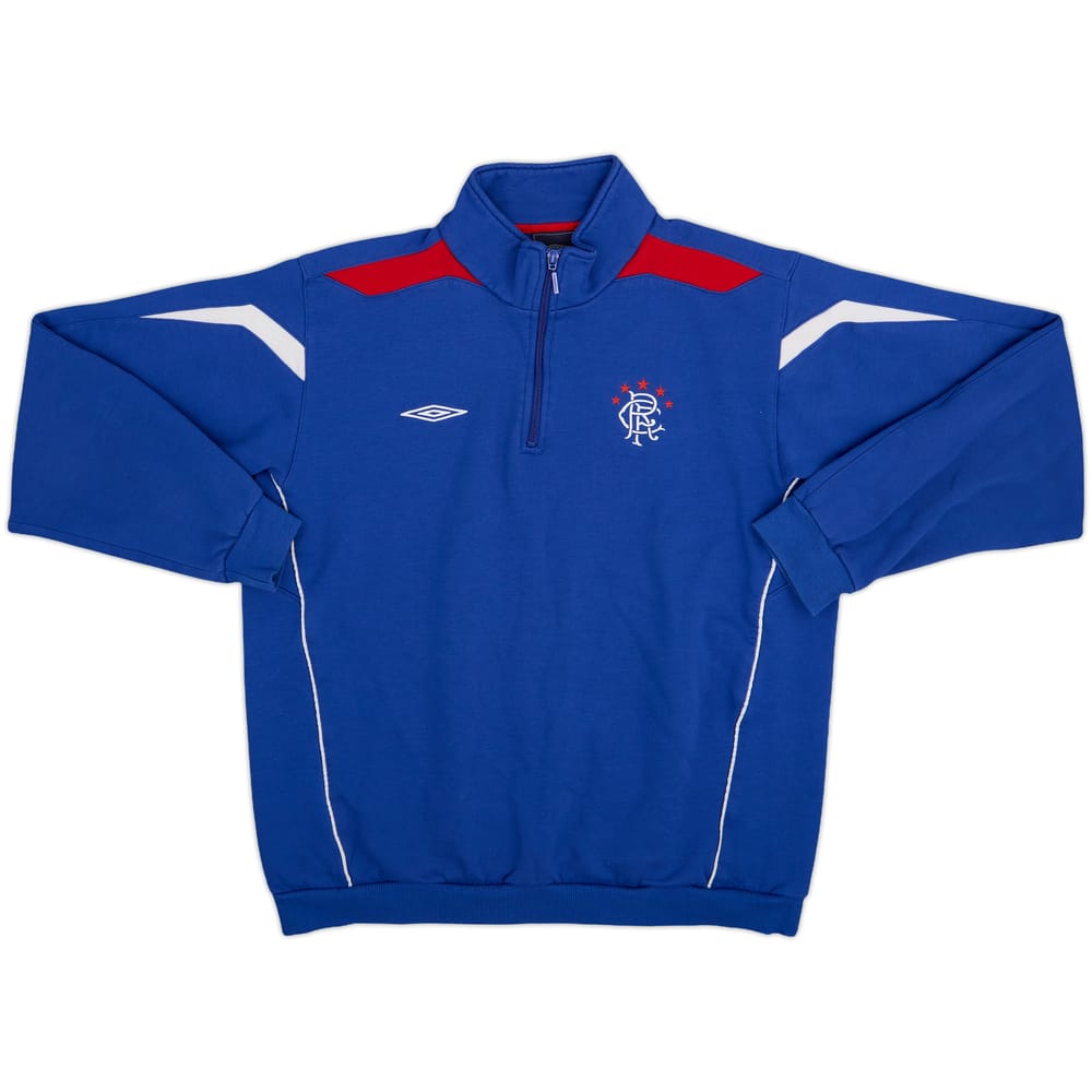 2005-06 Rangers Umbro 1/4 Zip Training Top - 8/10 - (L)