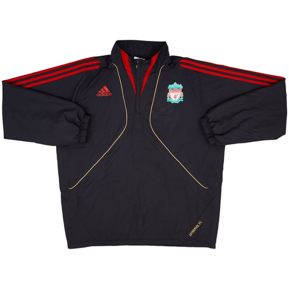 2009-10 Liverpool adidas 1/4 Zip Drill Top - 6/10 - (L/XL)