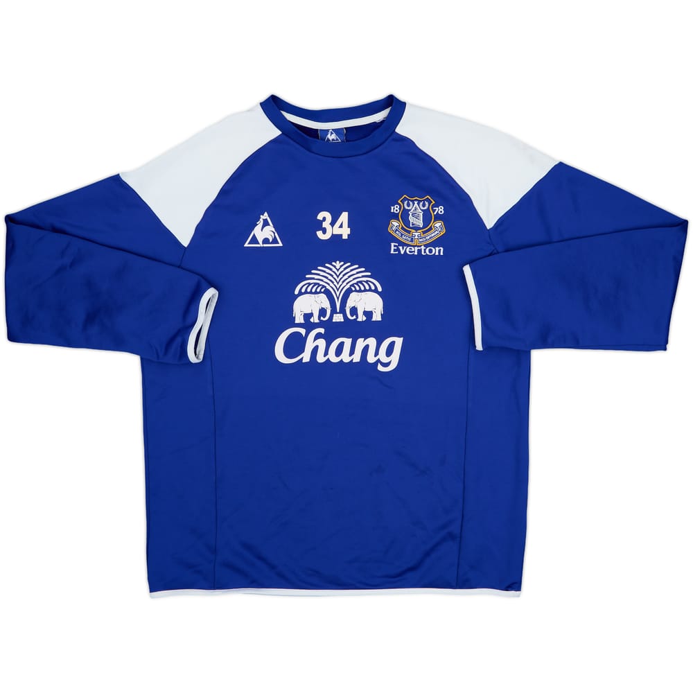 2009-10 Everton Player Issue Le Coq Sportif Training Sweat Top #34 - 8/10 - (L)