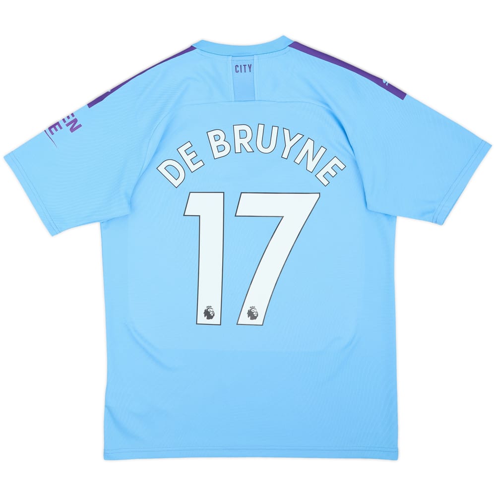 2019-20 Manchester City Home Shirt De Bruyne #17 - 8/10 - (M)