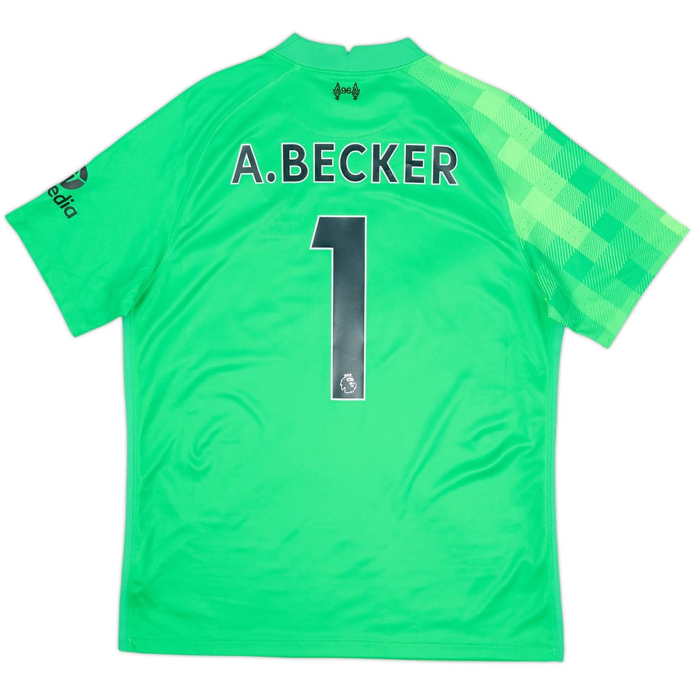 2021-22 Liverpool GK Shirt A.Becker #1 - 8/10 - (L)