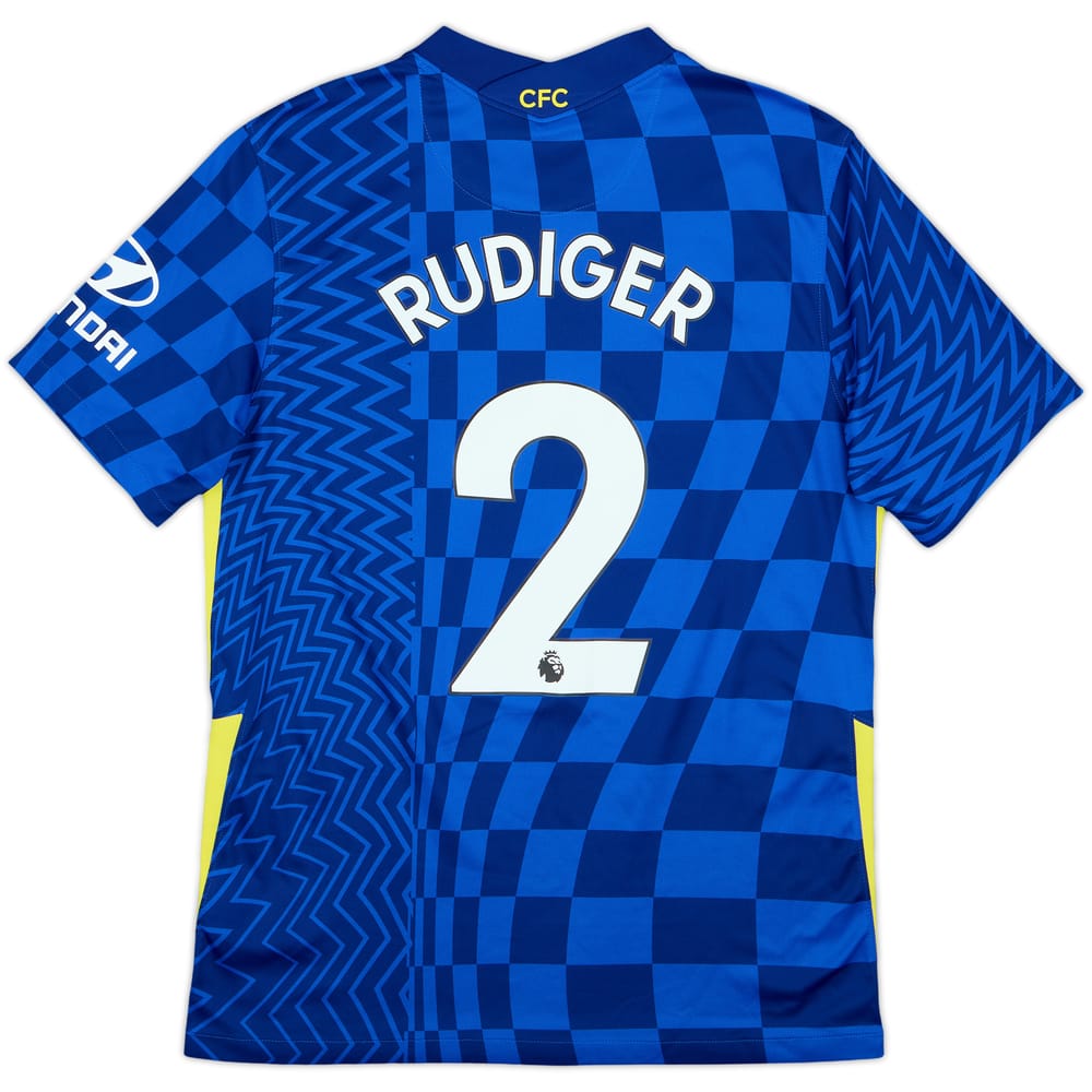 2021-22 Chelsea Home Shirt Rudiger #2 - 8/10 - (M)