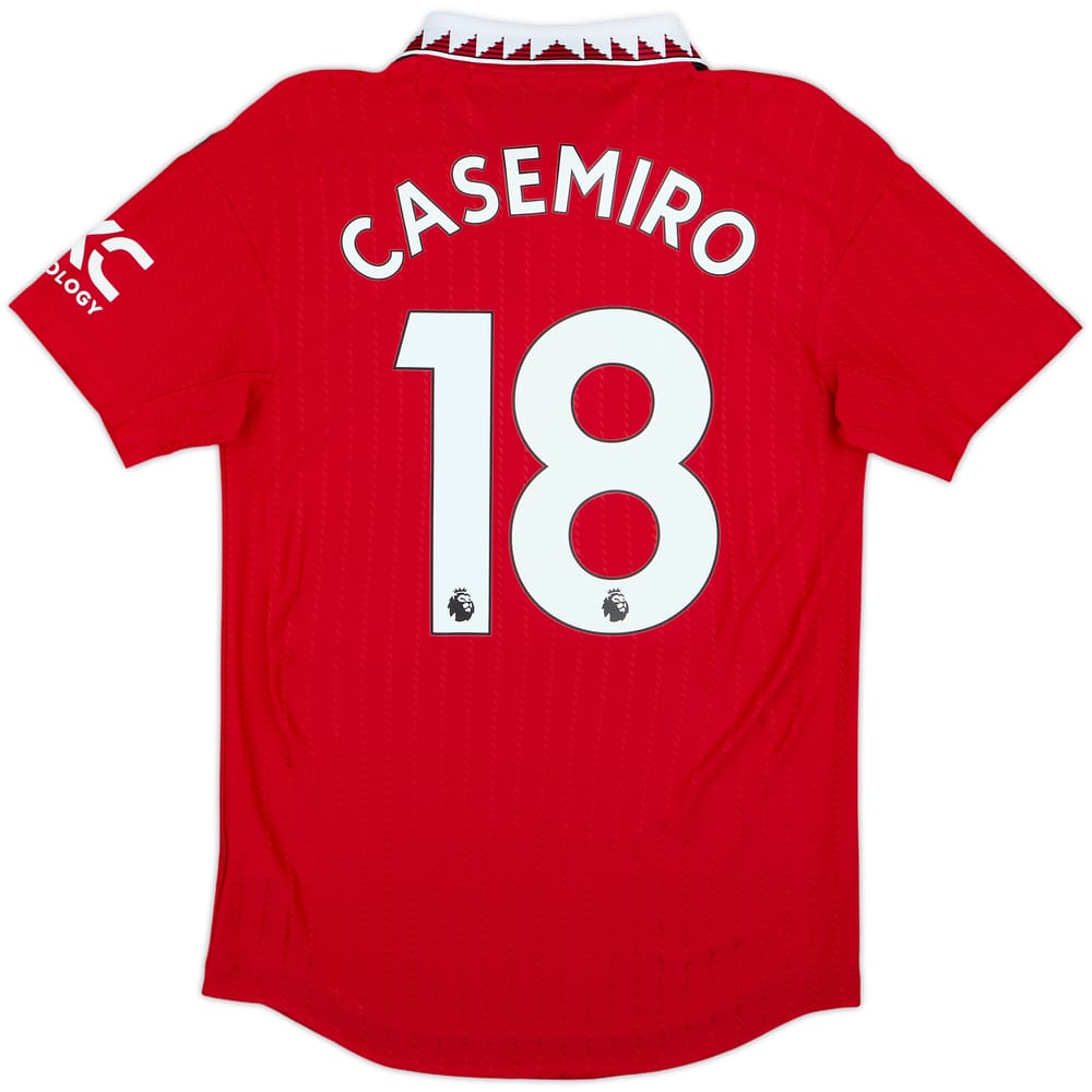 2022-23 Manchester United Authentic Home Shirt Casemiro #18 - 10/10 - (S)