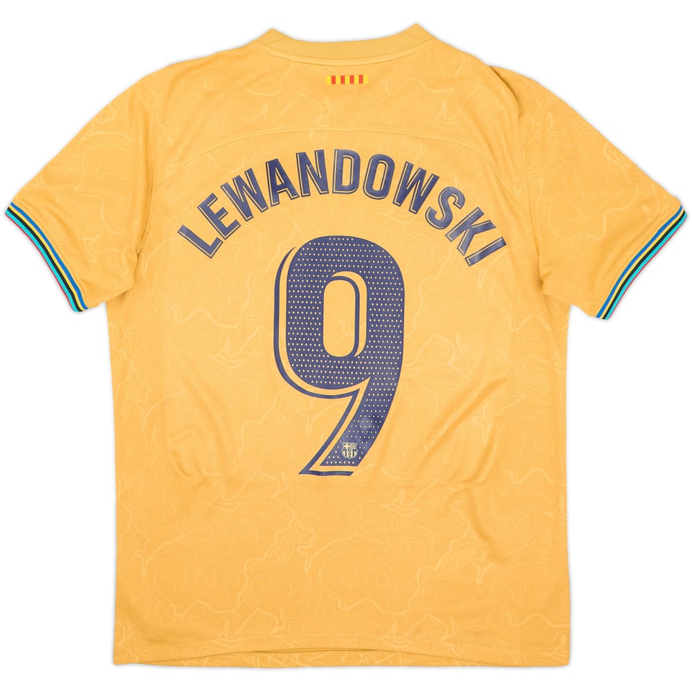 2022-23 Barcelona Away Shirt Lewandowski #9 - 6/10 - (M)