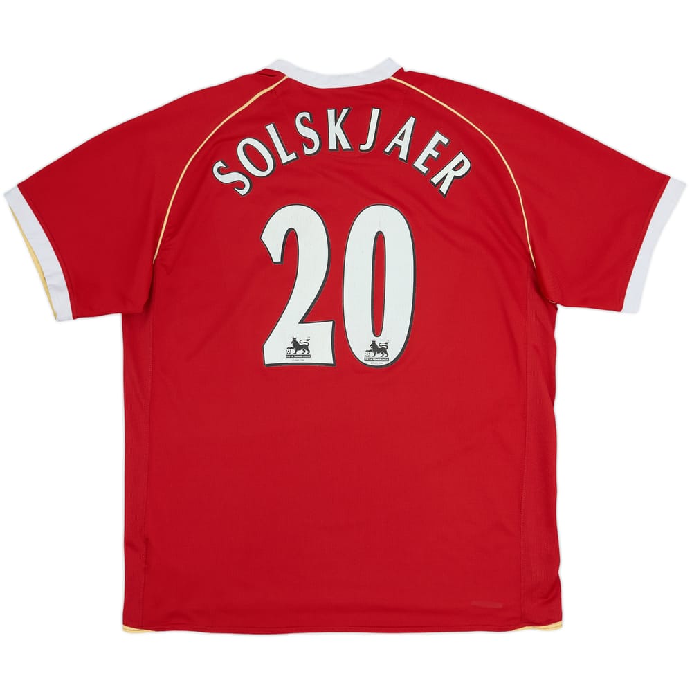 2006-07 Manchester United Home Shirt Solskjaer #20 - 6/10 - (XL)