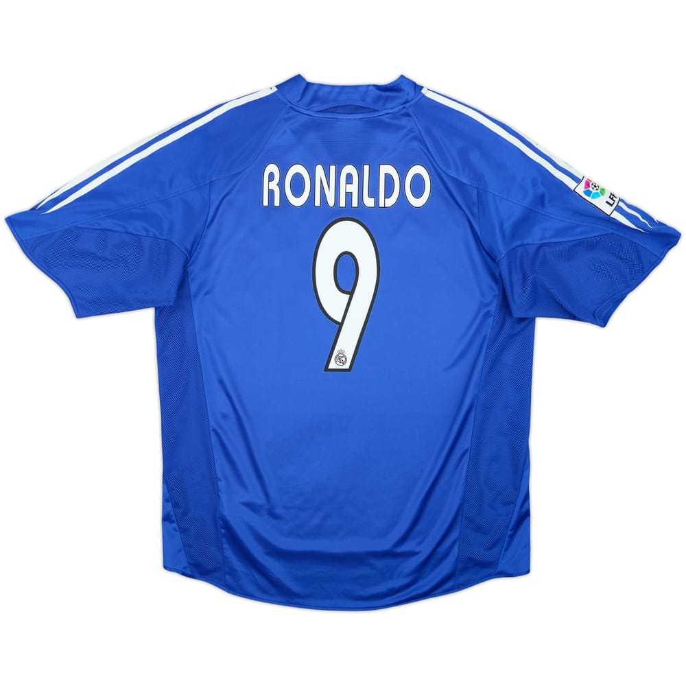 Camiseta de la tercera equipación del Real Madrid 2004-05 Ronaldo #9 - 7/10 - (L)